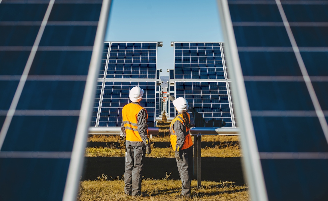 Construction Staff at a Renewable energy site